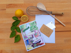 Greeting cards with a gift of seeds - Lemon and Basil Cheesecake