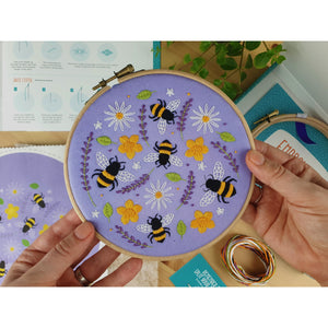 Sew Bootiful Hanmade Bees and Lavender Embroidery Kit