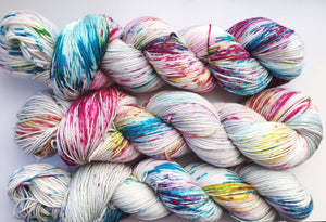 Vicki Brown Stormclouds and rainbows 4ply Sock Yarn Hand Dyed Yarn 100g